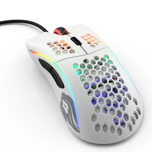 Glorious Model D GLRGD-WHITE 12000 DPI 6 Tuş RGB Optik Mat Beyaz Kablolu Gaming (Oyuncu) Mouse