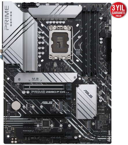 Asus Prime Z690-P D4 Intel Z690 Soket 1700 DDR4 5333(OC)MHz ATX Gaming (Oyuncu) Anakart