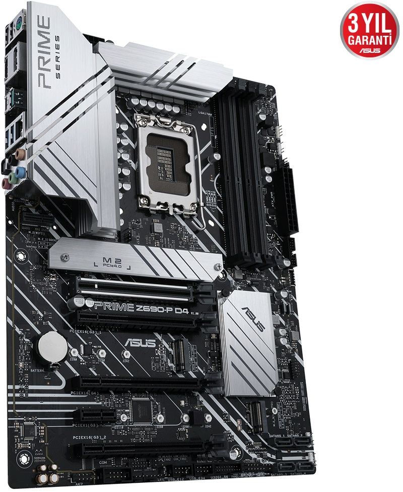 ASUS Prime Z690-P D4 Intel Z690 Soket 1700 DDR4 5333(OC)MHz ATX Gaming (Oyuncu) Anakart