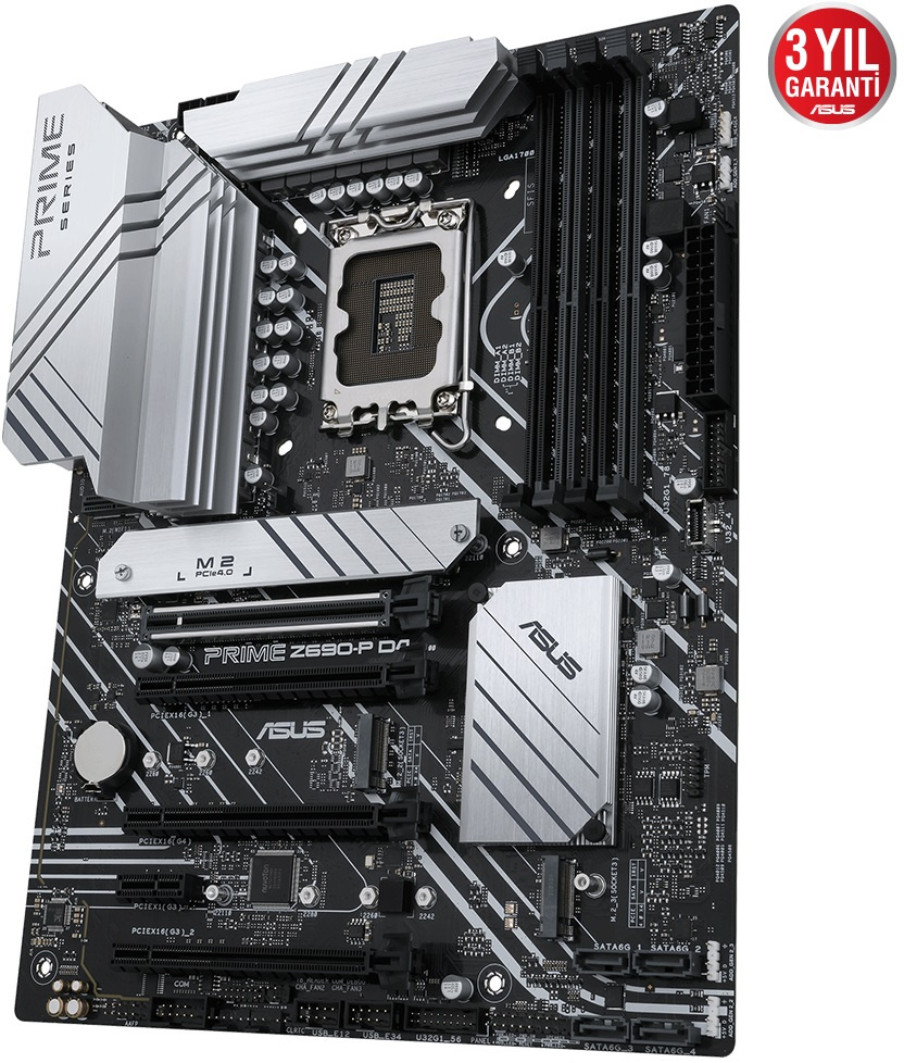 ASUS Prime Z690-P D4 Intel Z690 Soket 1700 DDR4 5333(OC)MHz ATX Gaming (Oyuncu) Anakart