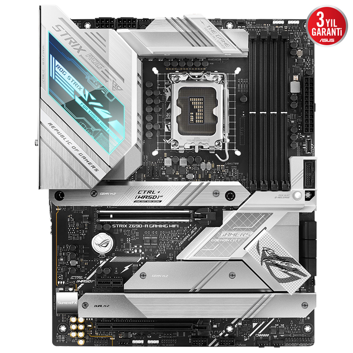 Asus ROG Strix Z690-A Gaming WIFI Intel Z690 Soket 1700 DDR5 6400(OC)MHz ATX Gaming (Oyuncu) Anakart