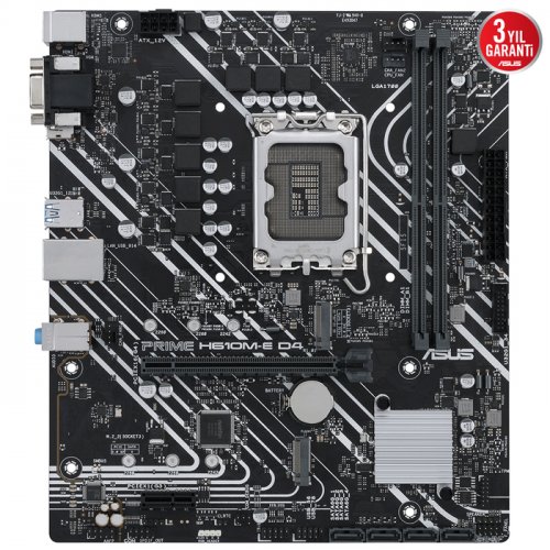 Asus Prime H610M-E D4-CSM Intel H610 Soket 1700 DDR4 3200MHz mATX Gaming (Oyuncu) Anakart