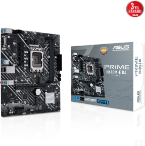 ASUS Prime H610M-E D4-CSM Intel H610 Soket 1700 DDR4 3200MHz mATX Gaming (Oyuncu) Anakart