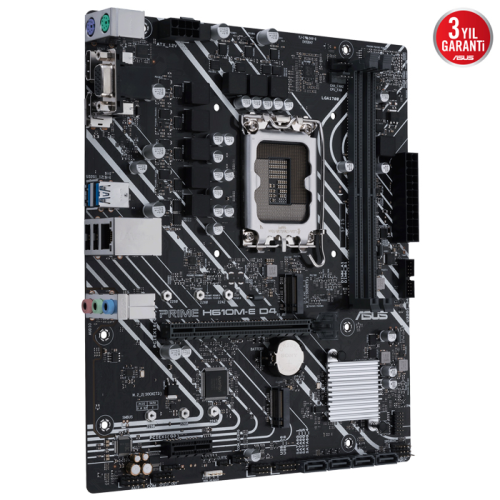 ASUS Prime H610M-E D4-CSM Intel H610 Soket 1700 DDR4 3200MHz mATX Gaming (Oyuncu) Anakart