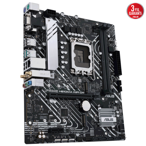 Asus Prime H610M-A WIFI D4 Intel H610 Soket 1700 DDR4 3200MHz mATX Gaming (Oyuncu) Anakart