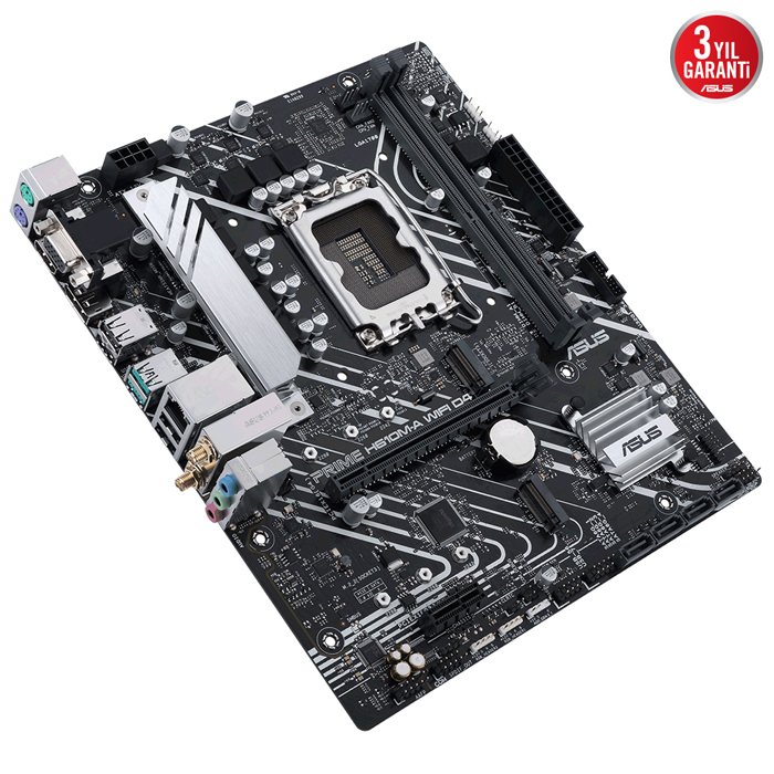 ASUS Prime H610M-A WIFI D4 Intel H610 Soket 1700 DDR4 3200MHz mATX Gaming (Oyuncu) Anakart
