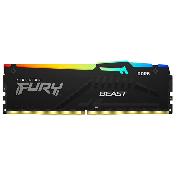 Kingston Fury Beast RGB KF552C40BBA/16 16GB (1x16GB) DDR5 5200MHz CL40 Siyah Gaming RAM (Bellek)