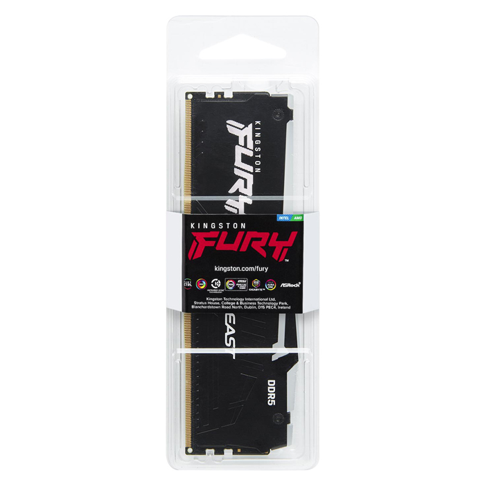 Kingston Fury Beast RGB KF552C40BBA/16 16GB (1x16GB) DDR5 5200MHz CL40 Siyah Gaming RAM (Bellek)