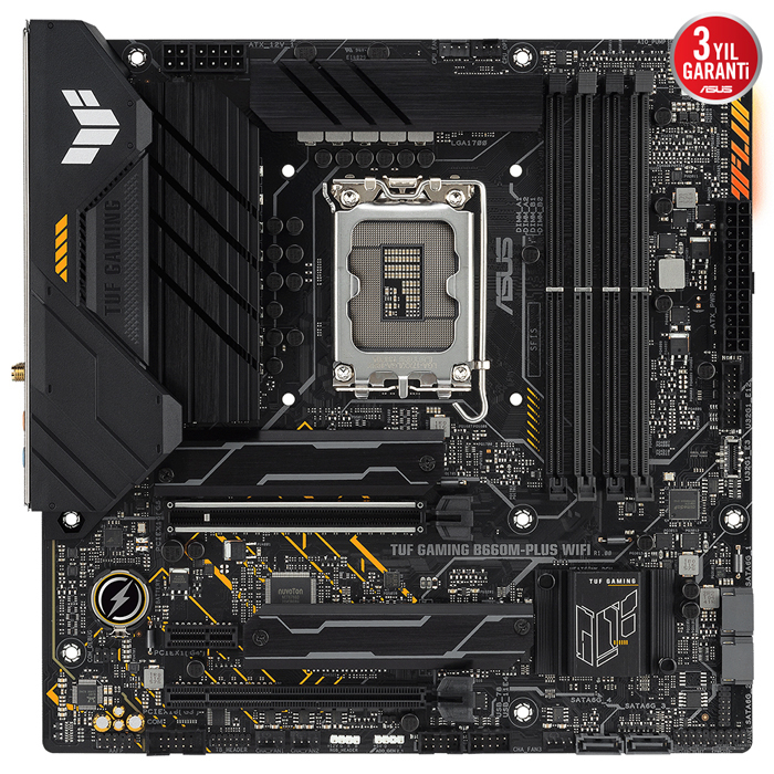 Asus TUF Gaming B660M-Plus WIFI Intel B660 Soket 1700 DDR5 6000(OC)MHz mATX Gaming (Oyuncu) Anakart