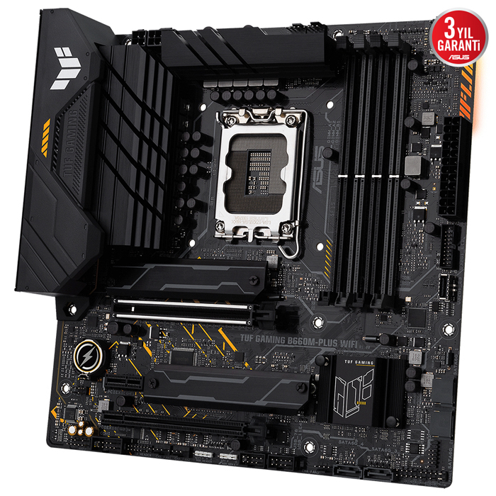 Asus TUF Gaming B660M-Plus WIFI Intel B660 Soket 1700 DDR5 6000(OC)MHz mATX Gaming (Oyuncu) Anakart