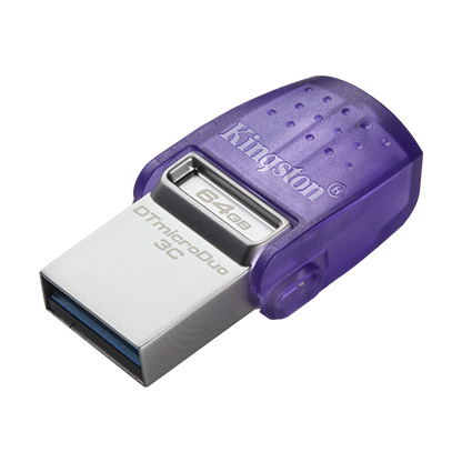 Kingston DataTraveler MicroDuo 3C DTDUO3CG3/64GB 64GB USB 3.2 Gen 1 Flash Bellek