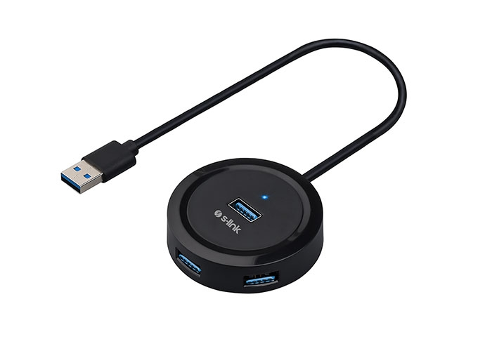 S-link Swapp SW-U300 4 Port USB 3.0 Gri USB HUB