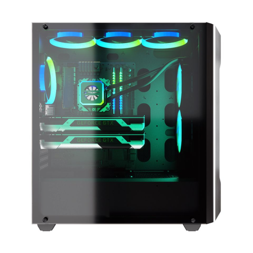Cougar Gemini S IRON Gray RGB CGR-5BMBG-RGB 600W 80+ Dahili PSU`lu USB 3.0 Temperli Cam E-ATX Mid-Tower Gaming (Oyuncu) Kasa