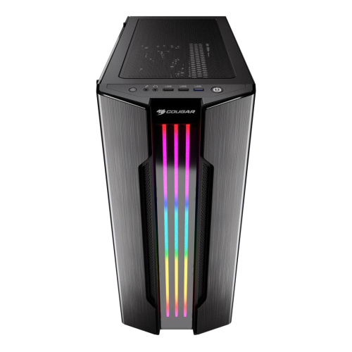 Cougar Gemini S IRON Gray RGB CGR-5BMBG-RGB 600W 80+ Dahili PSU`lu USB 3.0 Temperli Cam E-ATX Mid-Tower Gaming (Oyuncu) Kasa