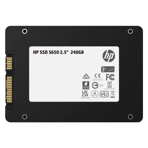 HP S650 345M8AA 240GB 560/450MB/s 2.5” SATA 3 SSD Disk