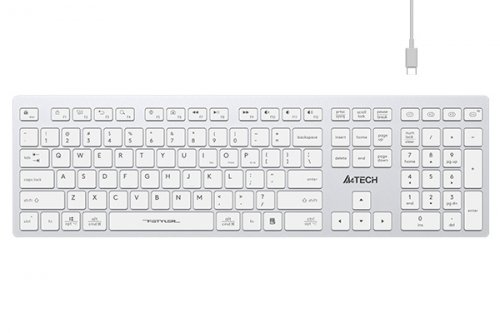A4 Tech FBX50C TR Q Beyaz Kablosuz Şarjlı Klavye