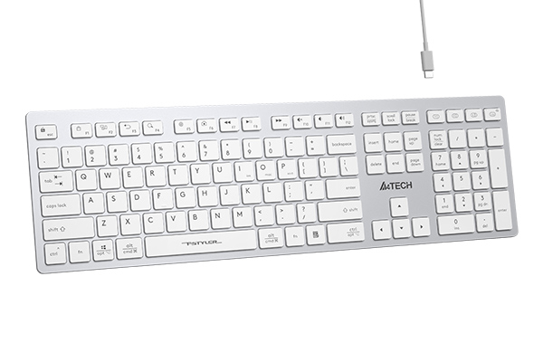 A4 Tech FBX50C TR Q Beyaz Kablosuz Şarjlı Klavye