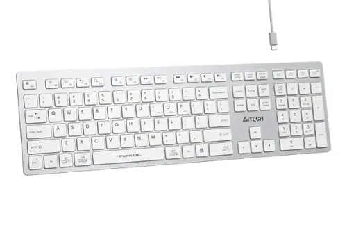 A4 Tech FBX50C TR Q Beyaz Kablosuz Şarjlı Klavye