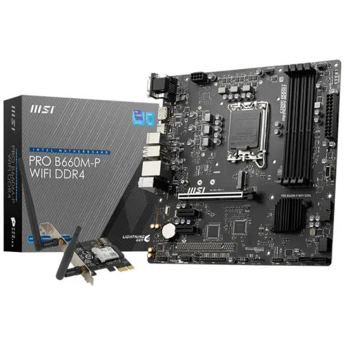 MSI PRO B660M-P WIFI DDR4 Intel B660 Soket 1700 DDR4 4600(OC)MHz mATX Gaming (Oyuncu) Anakart