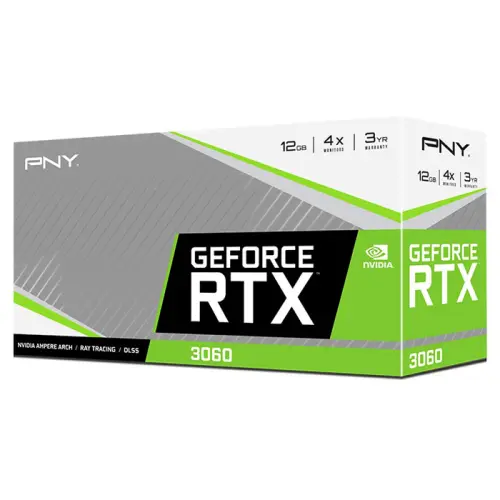 PNY GeForce RTX 3060 12GB Verto Dual Fan VCG306012DFBPB1 12GB GDDR6 192Bit DX12 Gaming (Oyuncu) Ekran Kartı