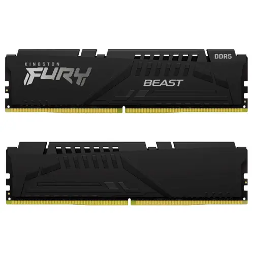 Kingston Fury Beast KF552C36BBEK2/32 32GB (2x16GB) DDR5 5200MHz CL36 Siyah Gaming Ram (Bellek)