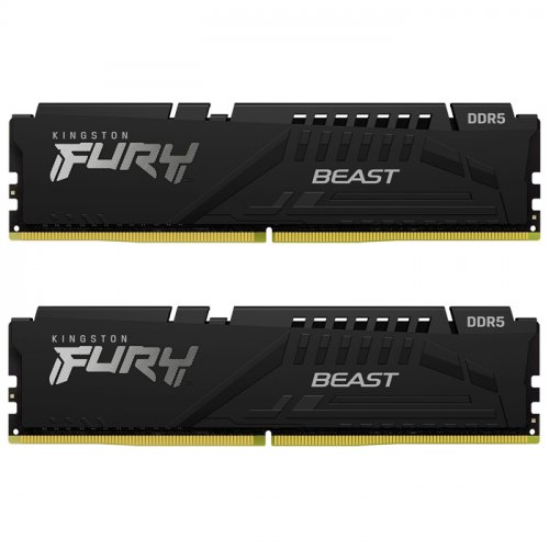 Kingston Fury Beast KF556C36BBEK2/32 32GB (2x16GB) DDR5 5600MHz CL36 Siyah Gaming Ram (Bellek)