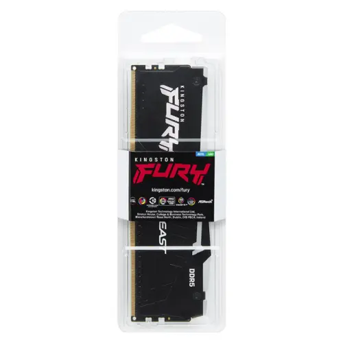 Kingston Fury Beast RGB KF552C36BBEA/16 16GB (1x16GB) DDR5 5200MHz CL36 Siyah Gaming Ram (Bellek)