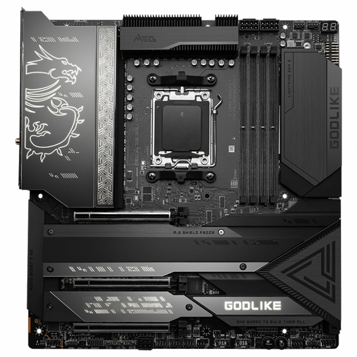 MSI MEG X670E GODLIKE AMD X670 Soket AM5 DDR5 6666(OC)MHz E-ATX Gaming (Oyuncu) Anakart