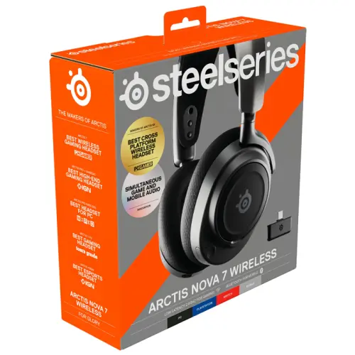 SteelSeries Arctis Nova 7 Wireless 61553 2.4GHz/Bluetooth Mikrofonlu Siyah Kablosuz Gaming (Oyuncu) Kulaklık