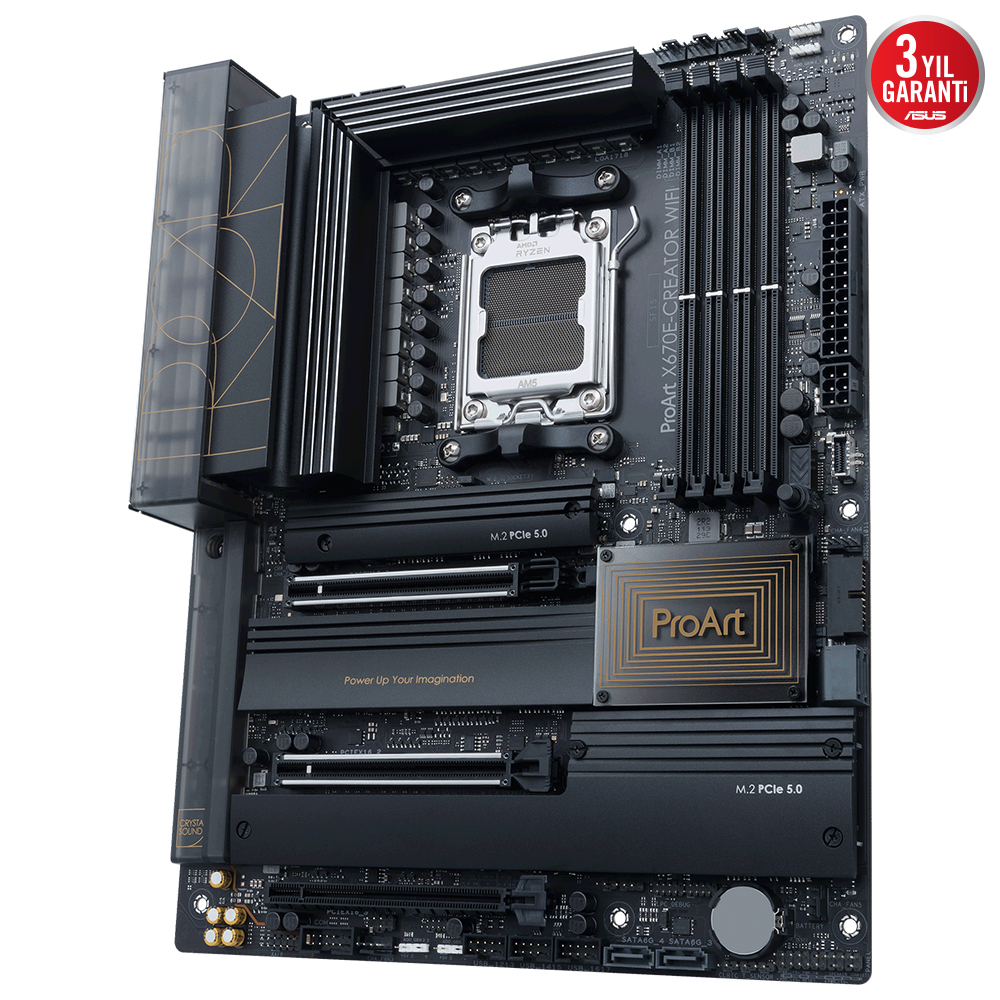 ASUS ProArt X670E-Creator WIFI AMD X670 Soket AM5 DDR5 6400(OC)MHz ATX Gaming (Oyuncu) Anakart