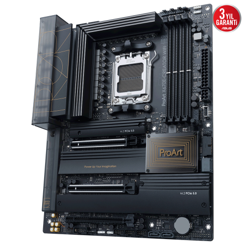ASUS ProArt X670E-Creator WIFI AMD X670 Soket AM5 DDR5 6400(OC)MHz ATX Gaming (Oyuncu) Anakart