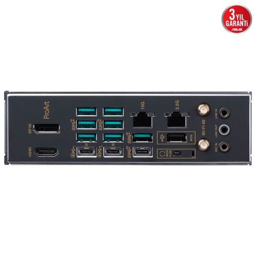 ASUS ProArt X670E-Creator WIFI AMD X670 Soket AM5 DDR5 6400(OC)MHz ATX Gaming (Oyuncu) Anakart