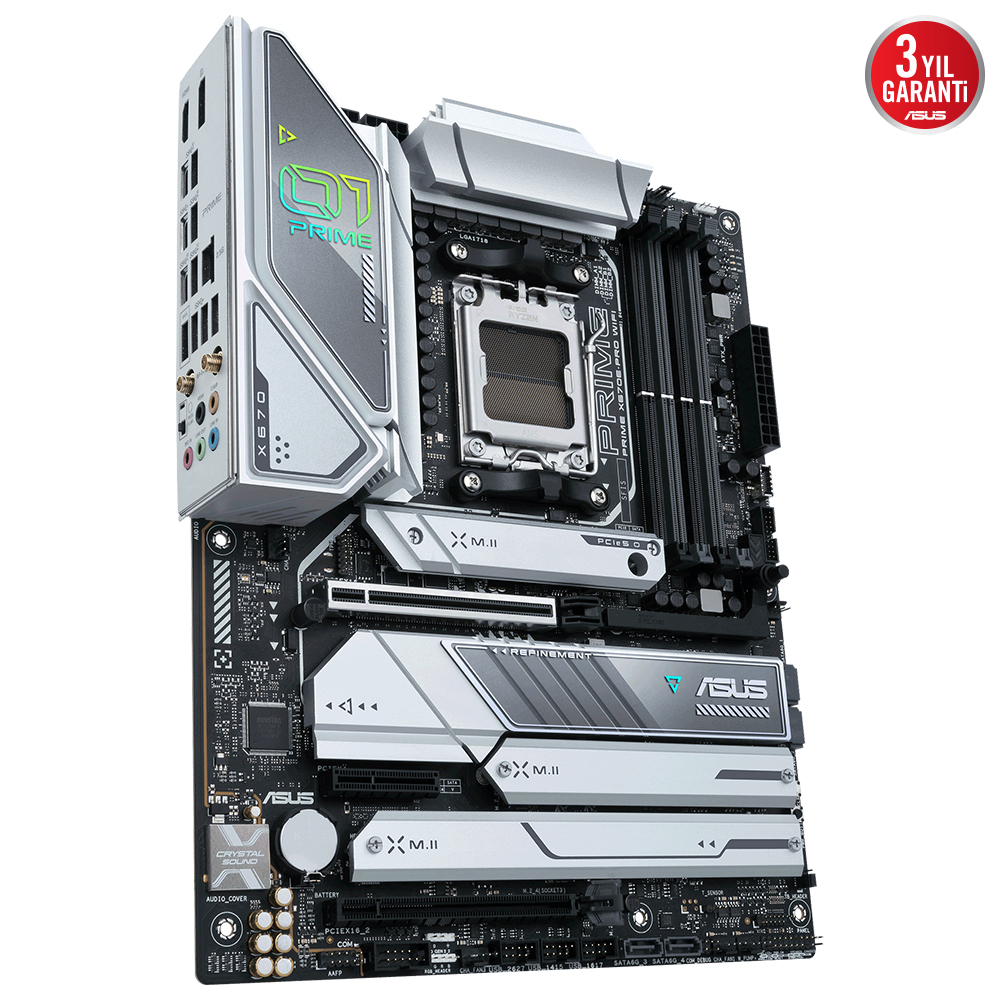 ASUS Prime X670E-Pro WIFI AMD X670 Soket AM5 DDR5 6400(OC)MHz ATX Gaming (Oyuncu) Anakart