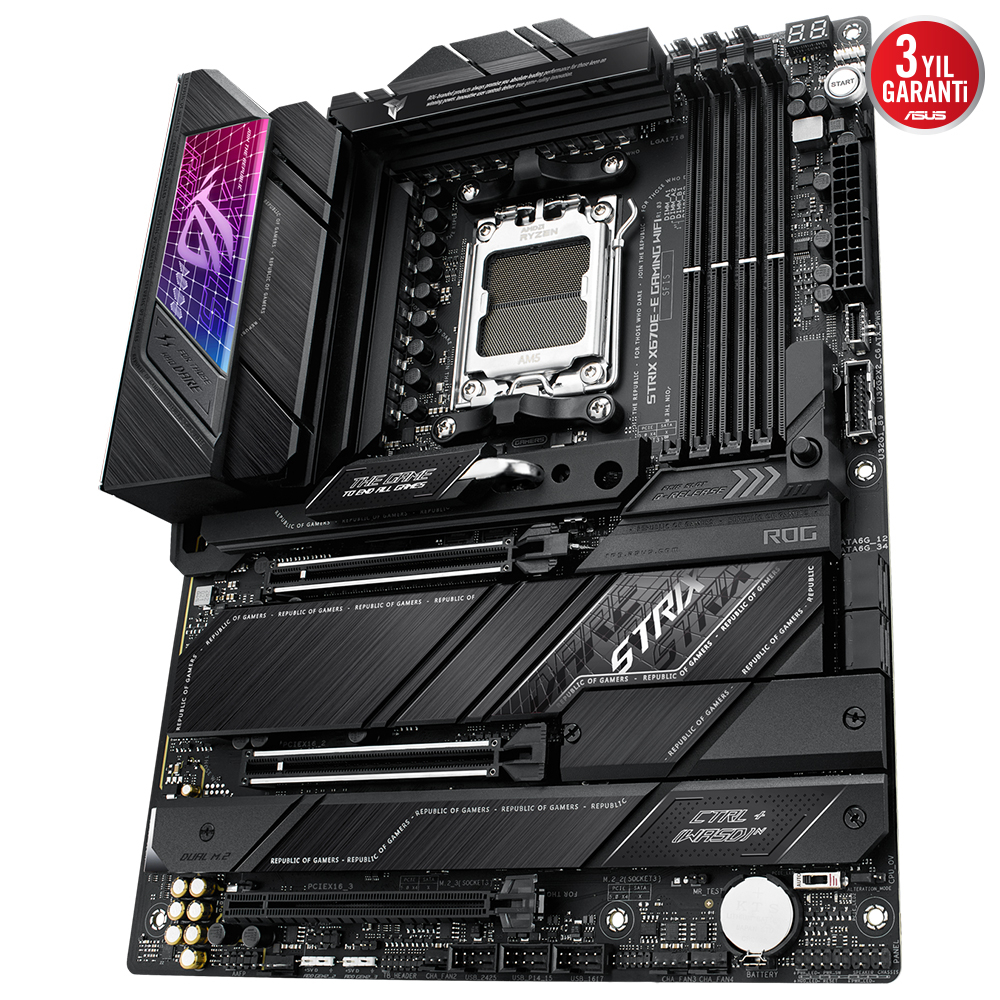 ASUS ROG Strix X670E-E Gaming WIFI AMD X670 Soket AM5 DDR5 6400(OC)MHz ATX Gaming (Oyuncu) Anakart