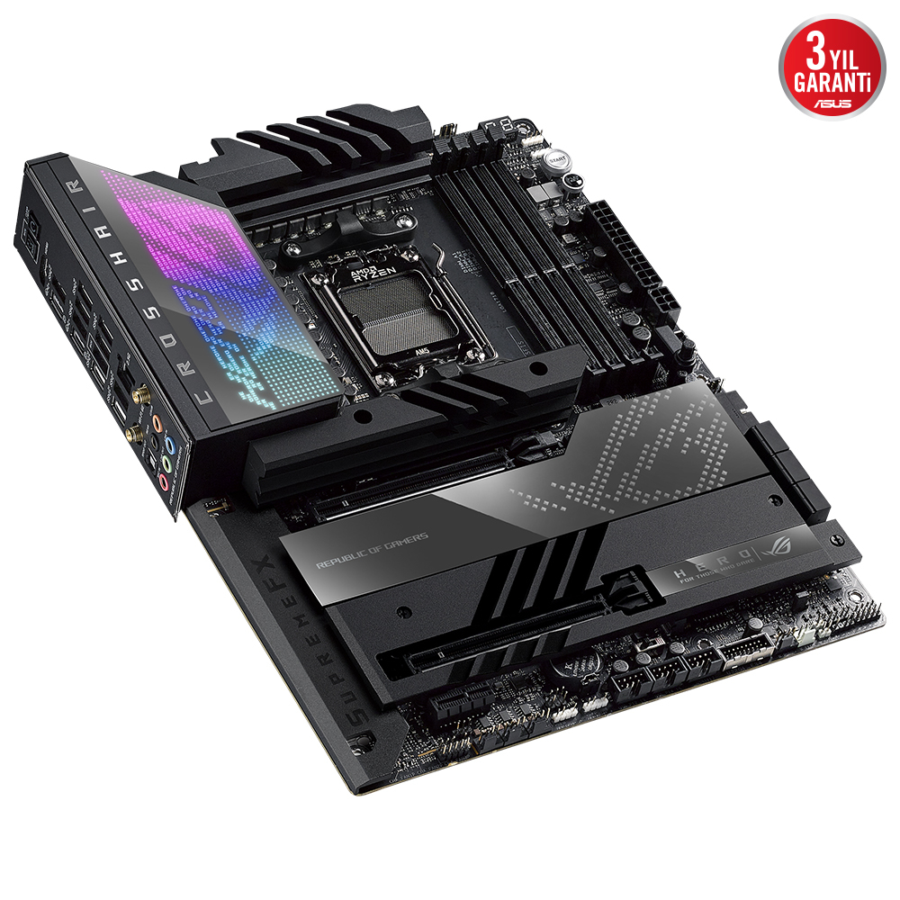 ASUS ROG Crosshair X670E Hero AMD X670 Soket AM5 DDR5 6400(OC)MHz ATX Gaming (Oyuncu) Anakart