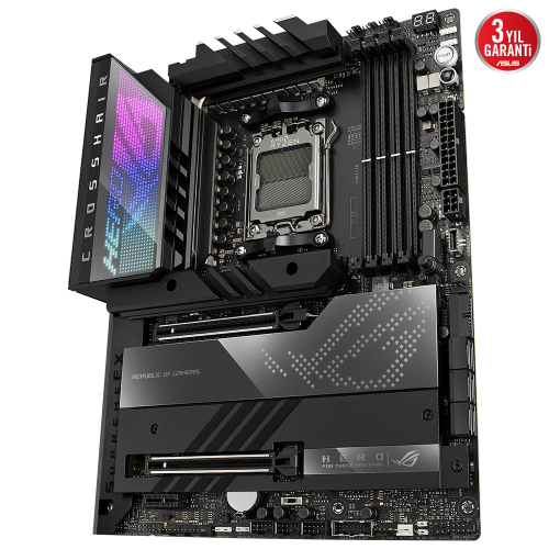 Asus ROG Crosshair X670E Hero AMD X670 Soket AM5 DDR5 6400(OC)MHz ATX Gaming (Oyuncu) Anakart