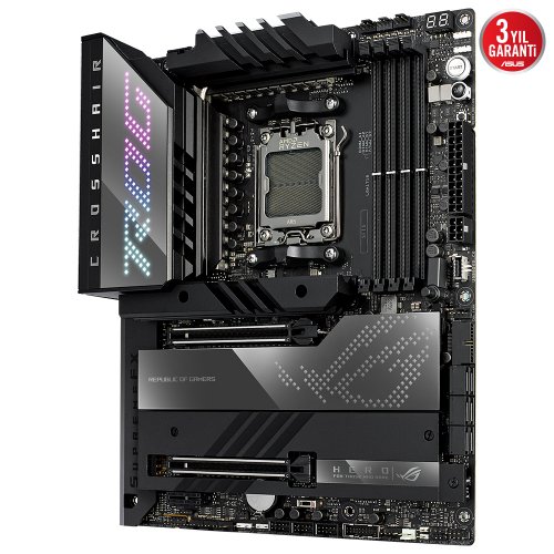 Asus ROG Crosshair X670E Hero AMD X670 Soket AM5 DDR5 6400(OC)MHz ATX Gaming (Oyuncu) Anakart