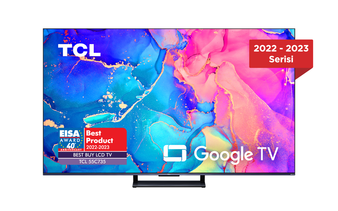 TCL 55C735 55″ 139 Ekran 4K Ultra HD Uydu Alıcılı Google Smart QLED TV