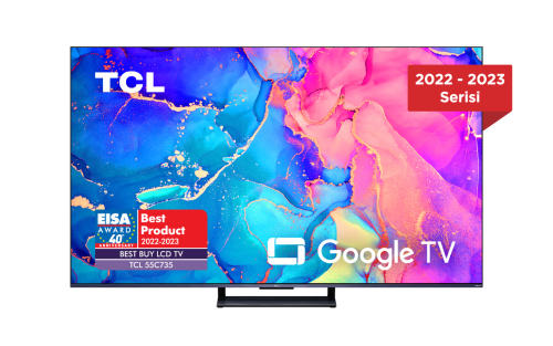 TCL 55C735 55″ 139 Ekran 4K Ultra HD Uydu Alıcılı Google Smart QLED TV