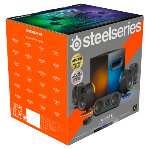 SteelSeries Arena 9 SSS61549 RGB 5.1 Surround Siyah Gaming (Oyuncu) Hoparlör