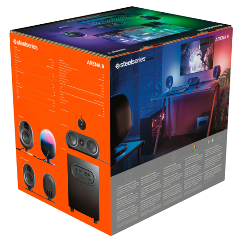 SteelSeries Arena 9 61549 RGB 5.1 Surround Siyah Gaming (Oyuncu) Hoparlör