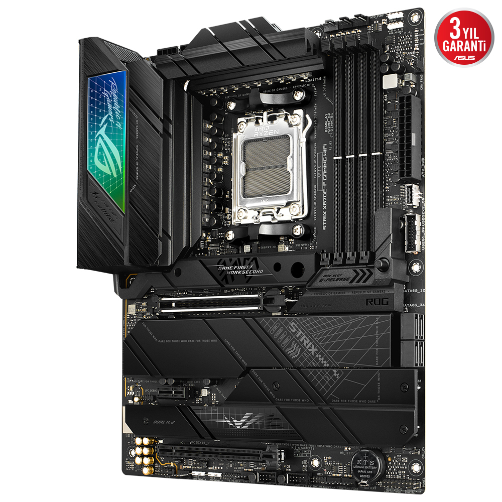 ASUS ROG Strix X670E-F Gaming WIFI AMD X670 Soket AM5 DDR5 6400(OC)MHz ATX Gaming (Oyuncu) Anakart