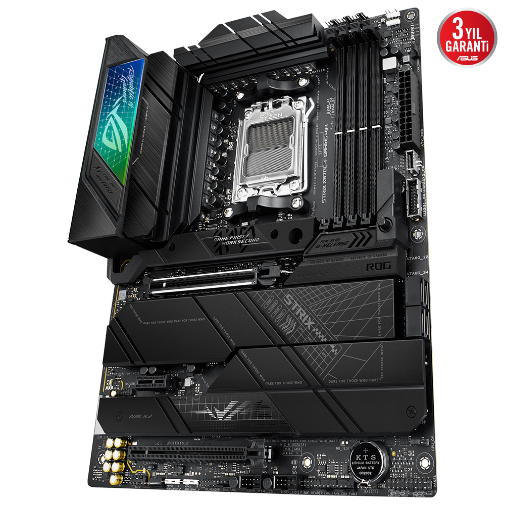 ASUS ROG Strix X670E-F Gaming WIFI AMD X670 Soket AM5 DDR5 6400(OC)MHz ATX Gaming (Oyuncu) Anakart