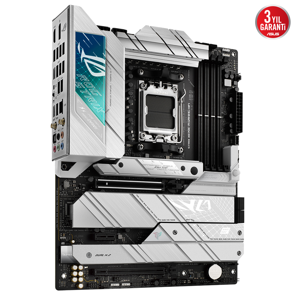 ASUS ROG Strix X670E-A Gaming WIFI AMD X670 Soket AM5 DDR5 6400(OC)MHz ATX Gaming (Oyuncu) Anakart