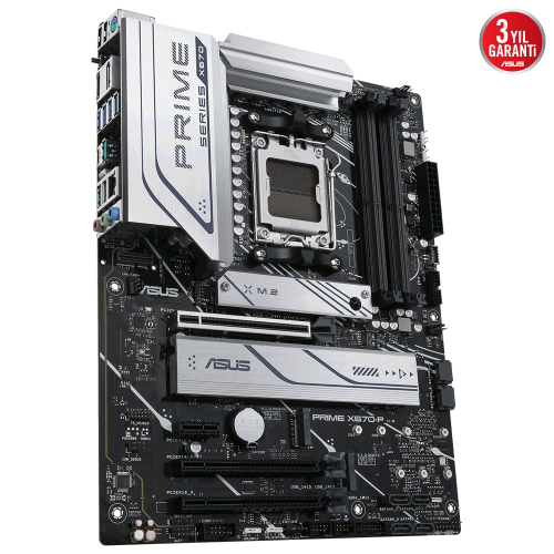 Asus Prime X670-P AMD X670 Soket AM5 DDR5 6400(OC)MHz ATX Gaming (Oyuncu) Anakart