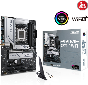 ASUS Prime X670-P WIFI AMD X670 Soket AM5 DDR5 6400(OC)MHz ATX Gaming (Oyuncu) Anakart