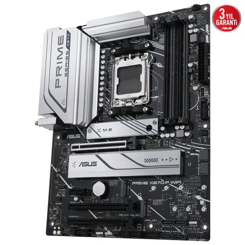 Asus Prime X670-P WIFI AMD X670 Soket AM5 DDR5 6400(OC)MHz ATX Gaming (Oyuncu) Anakart