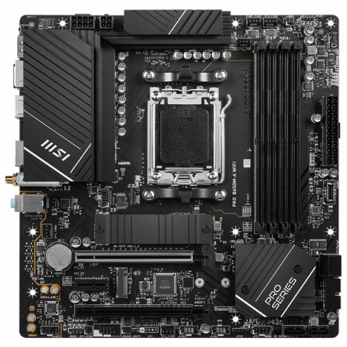 MSI PRO B650M-A WIFI AMD B650 Soket AM5 DDR5 6400(OC)MHz mATX Gaming (Oyuncu) Anakart
