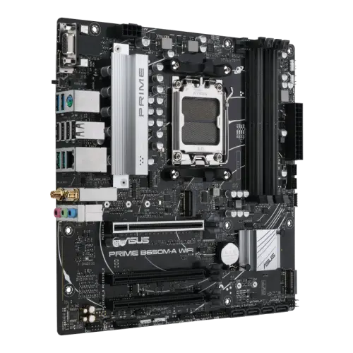 Asus Prime B650-A WIFI-CSM AMD B650 Soket AM5 DDR5 6400(OC)MHz mATX Gaming (Oyuncu) Anakart