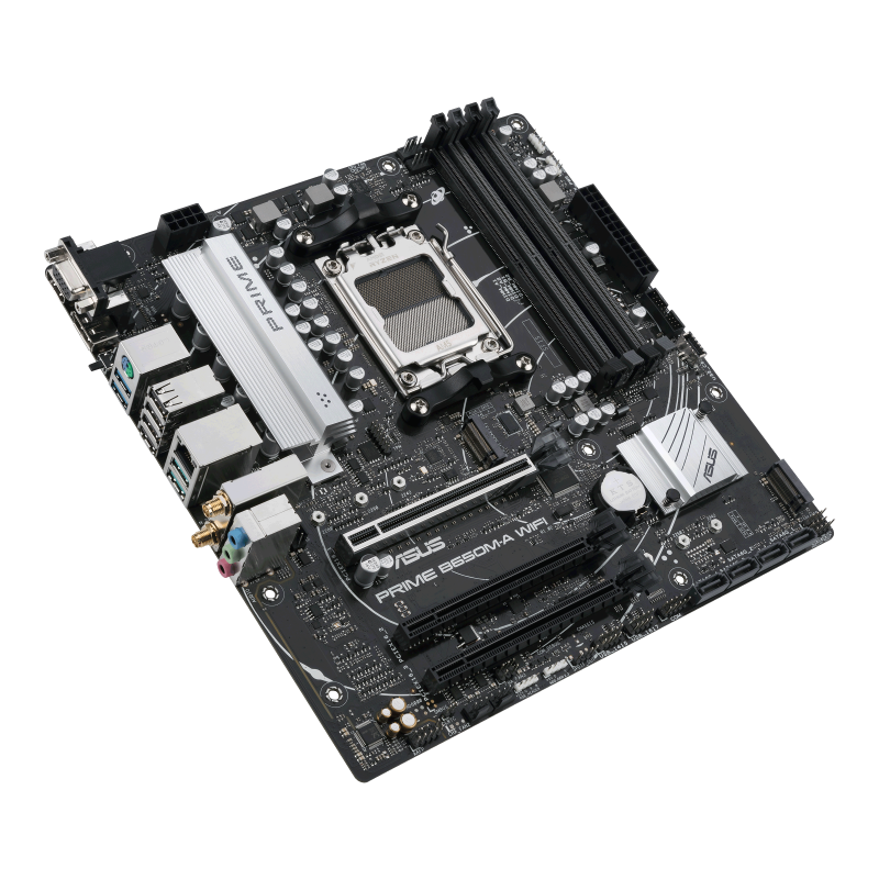 Asus Prime B650-A WIFI-CSM AMD B650 Soket AM5 DDR5 6400(OC)MHz mATX Gaming (Oyuncu) Anakart